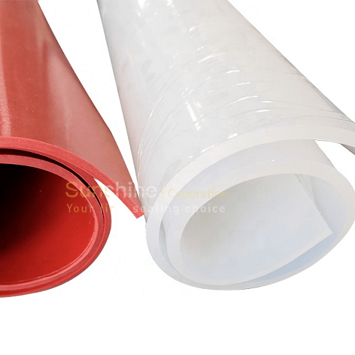 50 rive un duromètre en chute en caoutchouc en silicone transparent blanc