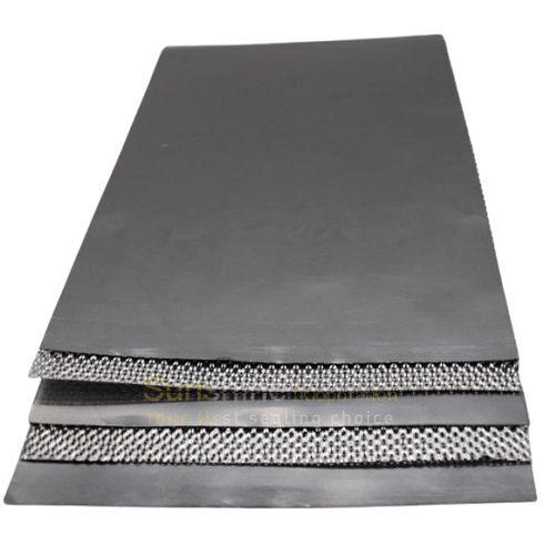 Feuille de graphite renforcée avec feuille plate SS 304 insérée