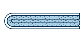 Joint d'enveloppe PTFE de type U plié