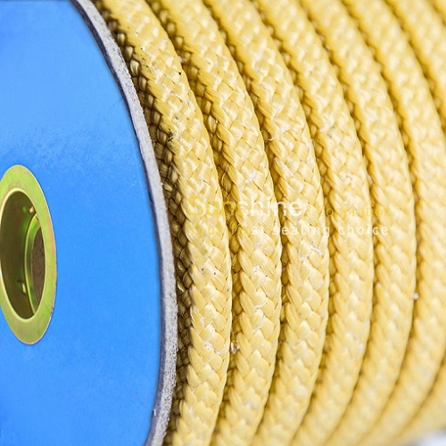 Emballage filé de fibre d'aramide de Kevlar avec le traitement de PTFE